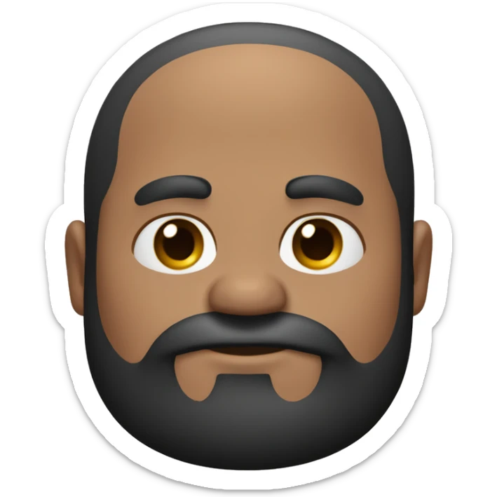 Hombre moreno de 45 años, peinado de lado, cabello negro, gordito sin barba sticker