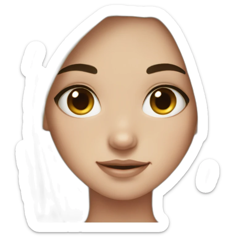 girl with black hair and lots of freckles sticker