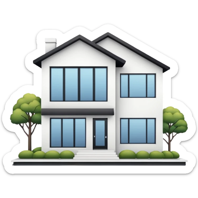Clean aesthetic house  sticker