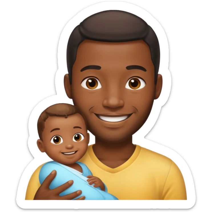 do an emoji of a black guy with baby oil sticker