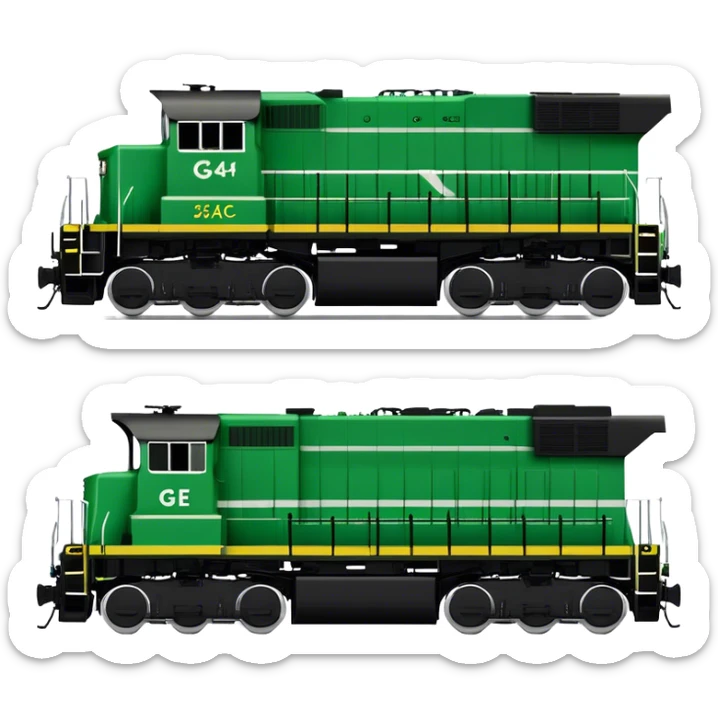 Locomotive (Freight) - GE ES44AC (Model Year: 2021) (Iconic colour: Green and black) sticker