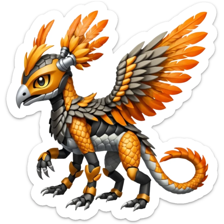 Meloetta-Wargreymon-Trico-Pokémon-Digimon-Fakémon-fusion-hybrid-creature sticker