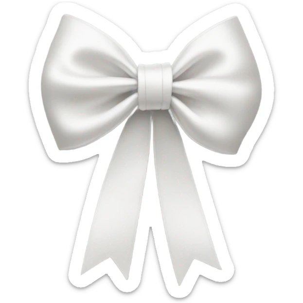 White Bow sticker