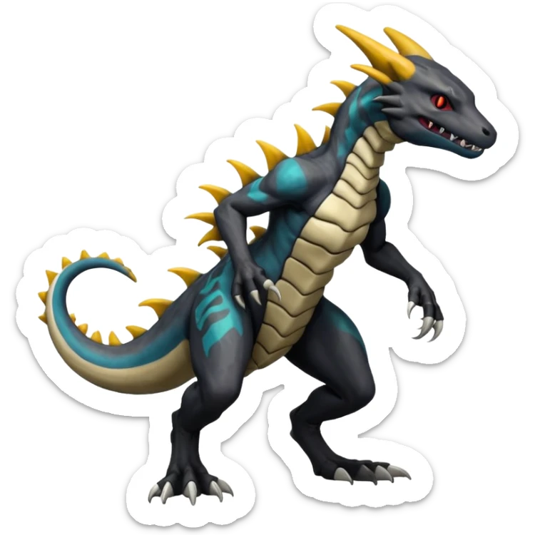  Venom-Trico-Marowak-Salandit-hybrid-fantasy-creature (full body) with markings sticker