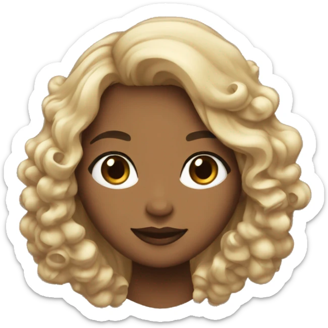 Dos chicas, una alta de pelo negro largo y rizado, otra más pequeña de pelo ondulado y castaño  sticker