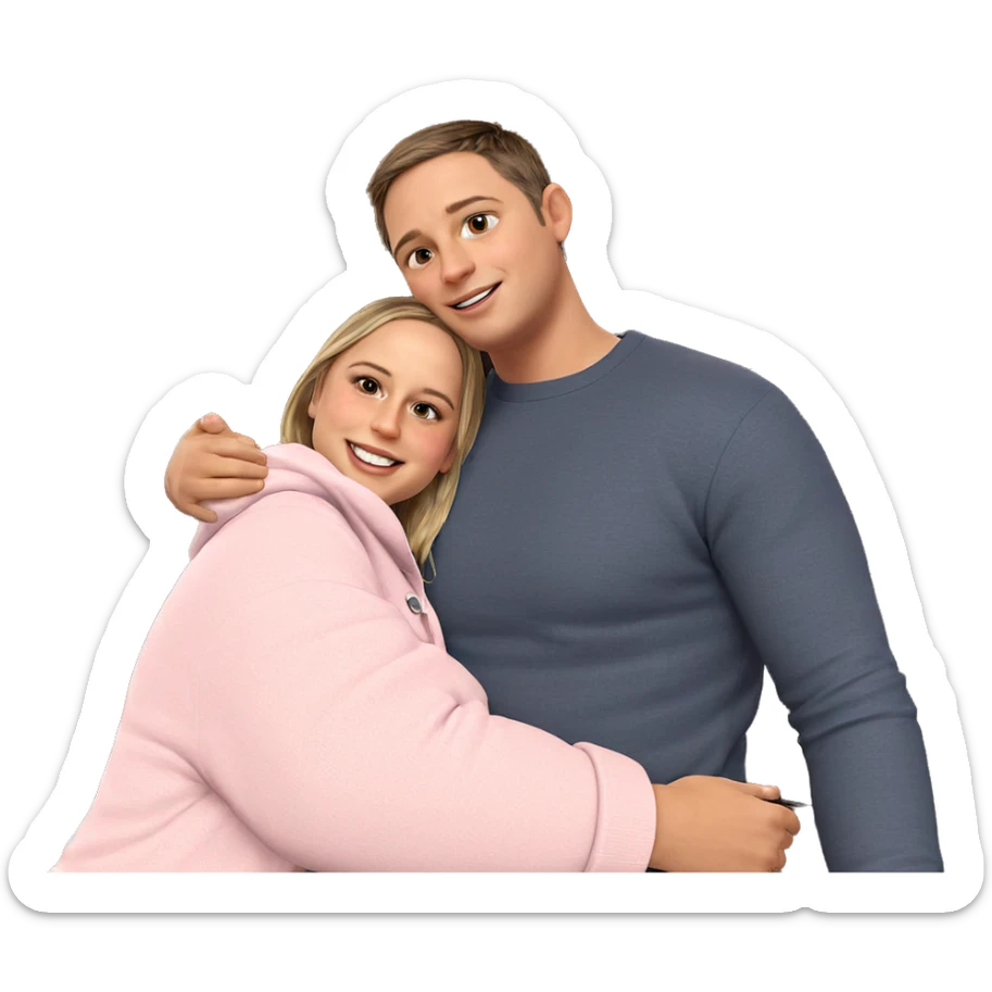 cozy indoor hug moment sticker