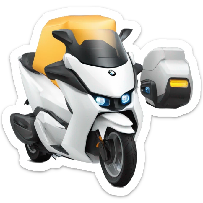 futuristic DELIVERY vehicle covered car bike bmw c1 bmwc1 sticker