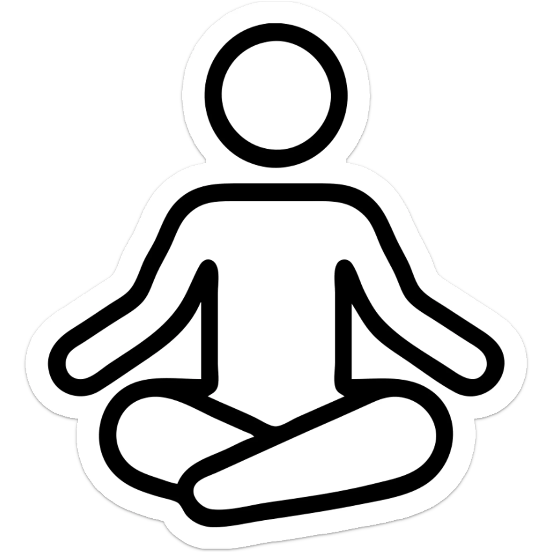 icon on the theme of yoga guru classes. image of a person in asana pose sticker