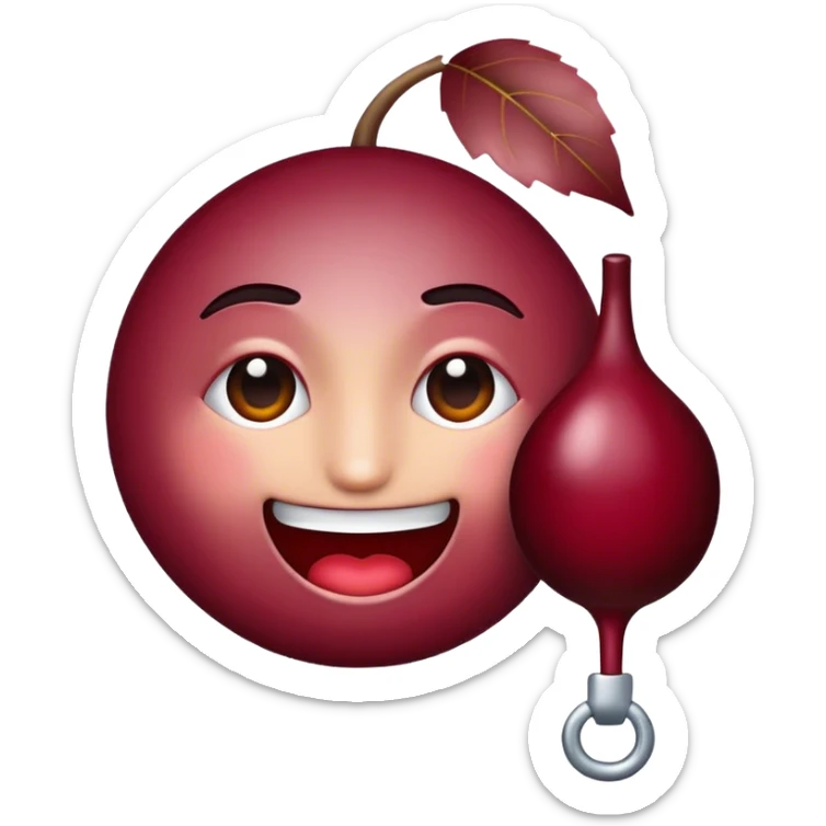 Create emoji with burgundy colors to fit my instagram story with burgundy clothes sticker