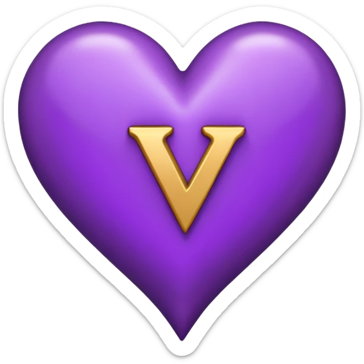 The Letter “Y” inside a Purple Heart sticker