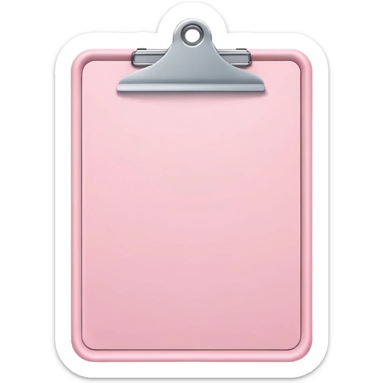 clipboard pastel pink sticker