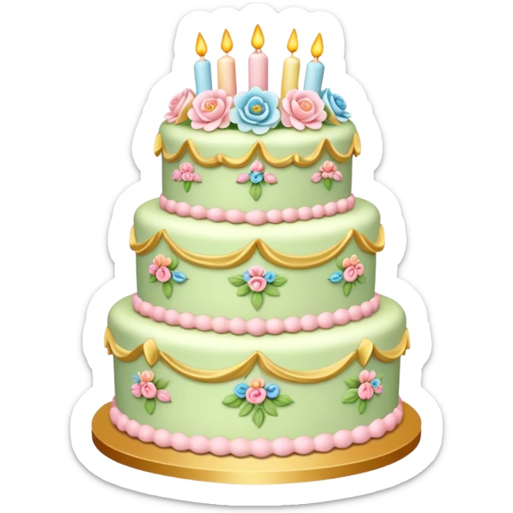 rococo cake sticker