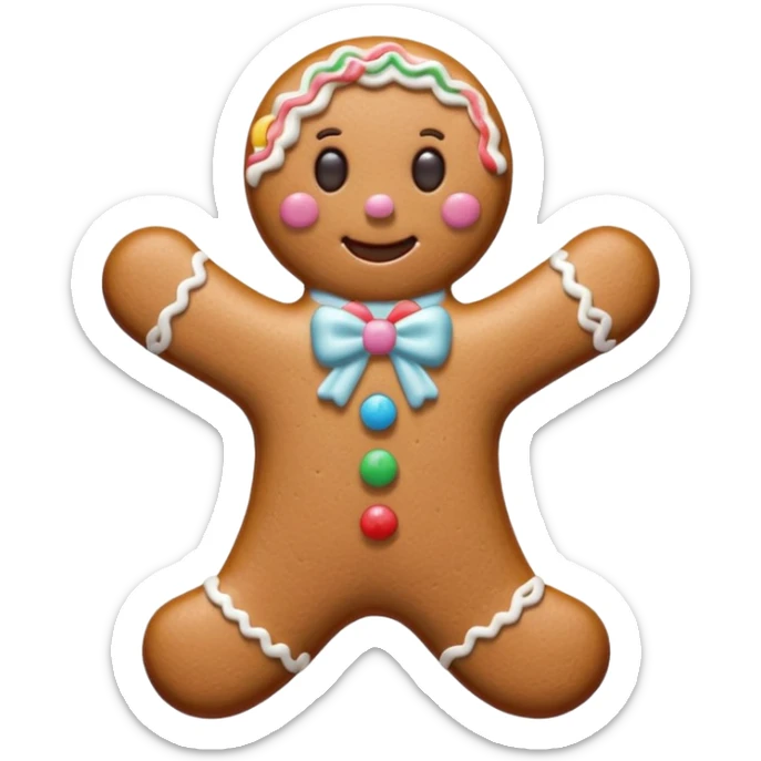 A gingerbread similar to the one on the cover of Melanie Martinez's song "Gingerbread Man". sticker