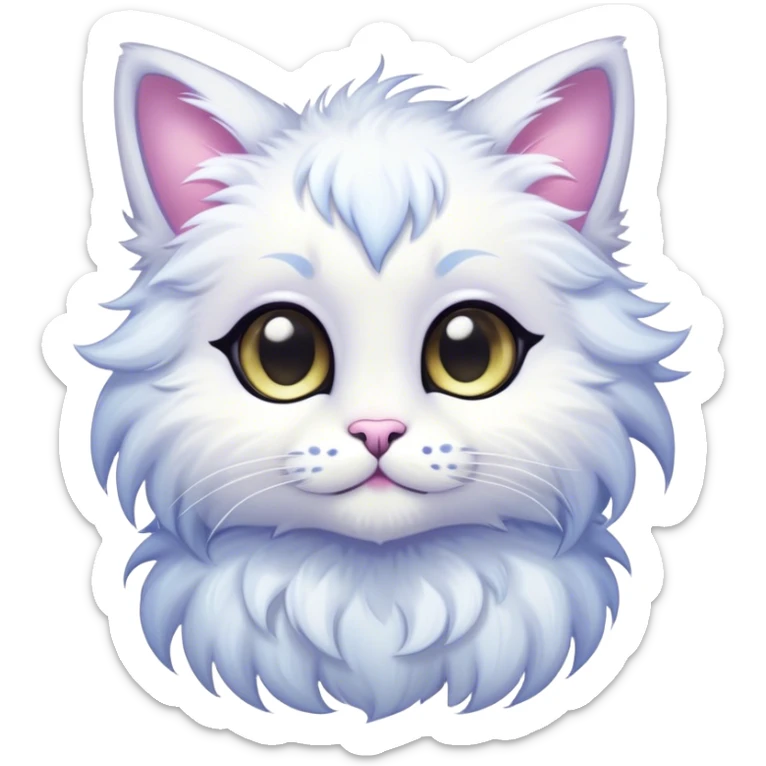 Kawaii bright fantasy ethereal anthro feline fursona animal creature sticker