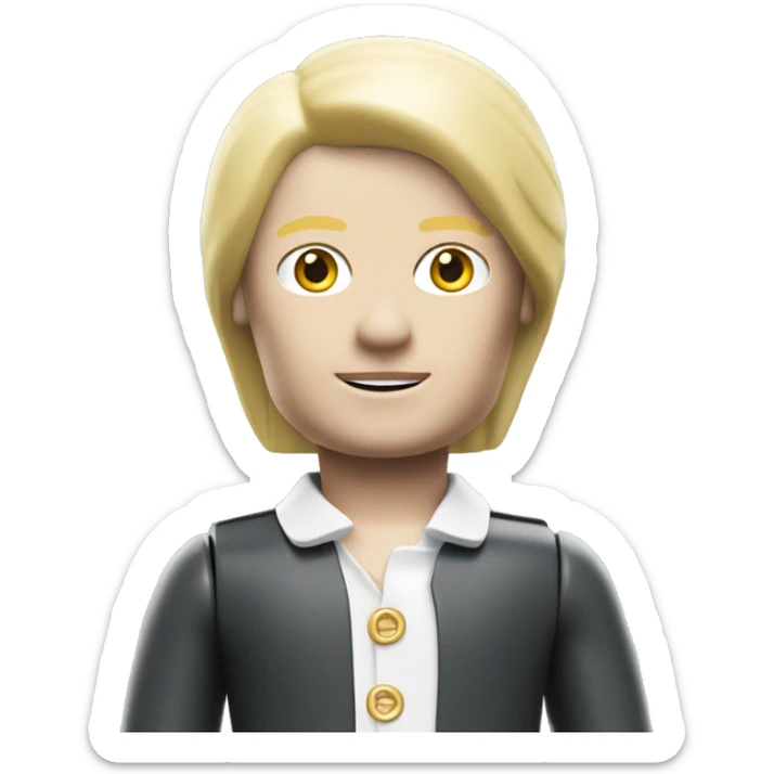 Playmobil figure with white skin and blonde hair sticker