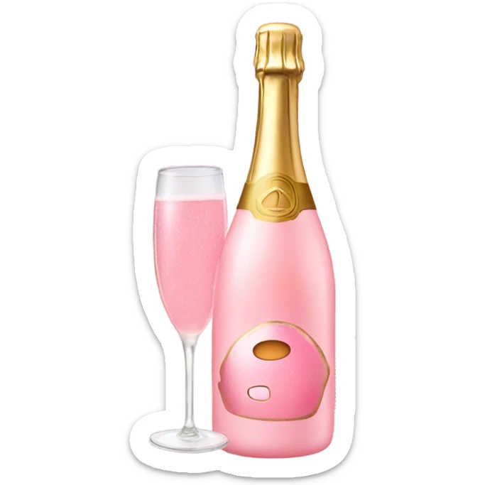 Pink champagne sticker