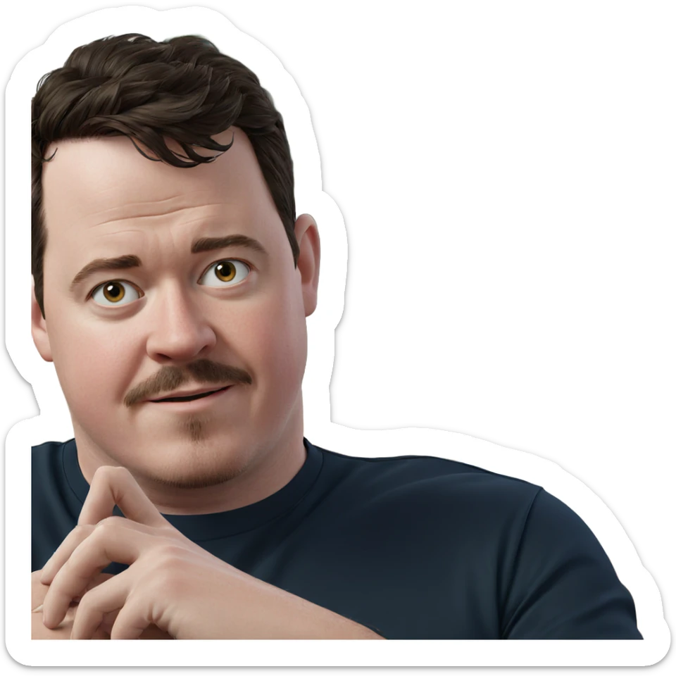 realistic portrait of man sticker