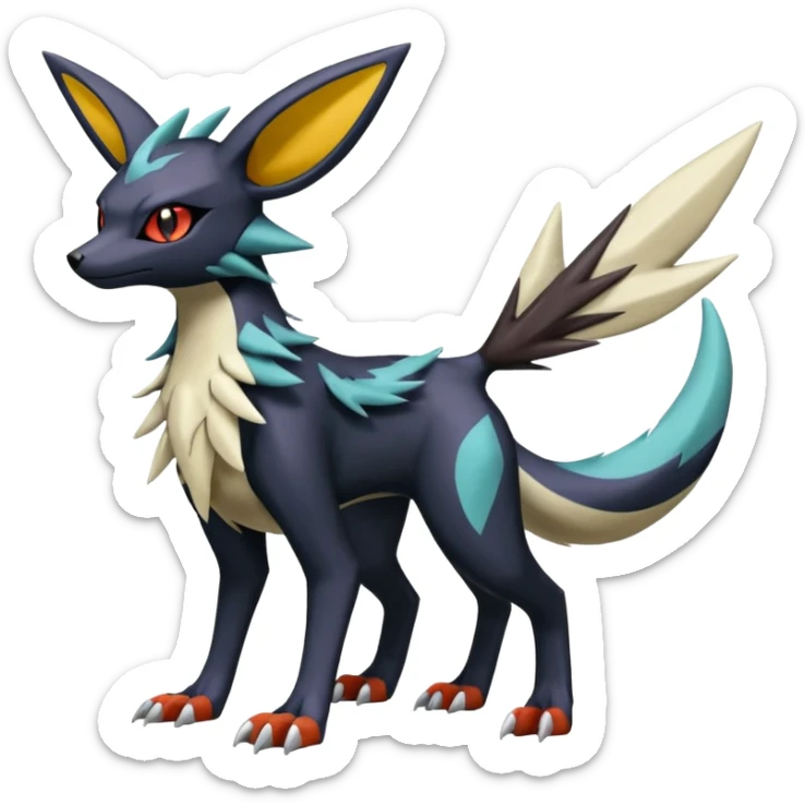 Nargacuga-Umbreon-Noivern-Silvally-Pokémon-Fakémon-fusion (full body) sticker