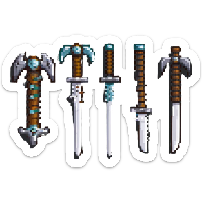 World of Warcraft warglaives, iconic curved demon hunter weapons sticker