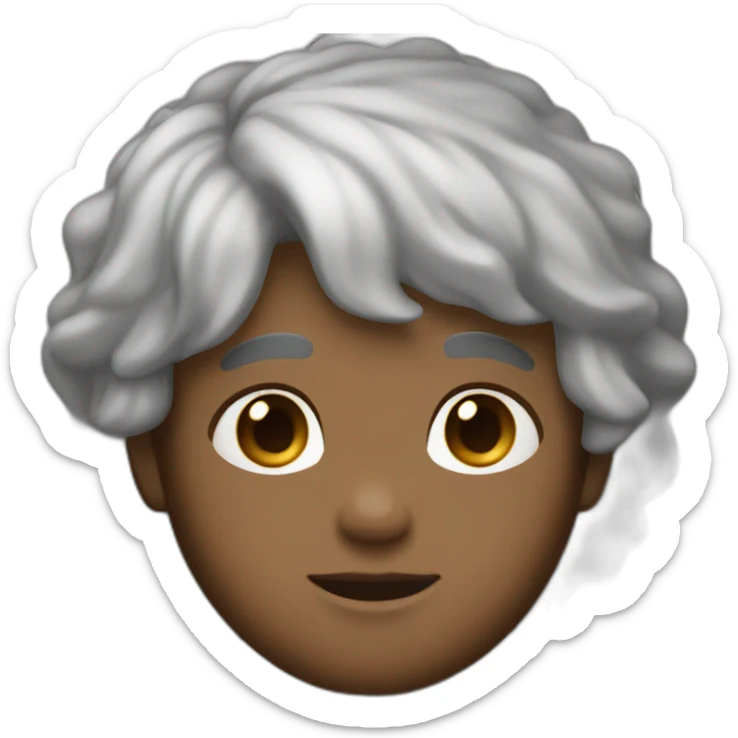 He was born with a slightly dark white skin tone, his hair was black, wet and short, and his eyes were black  sticker