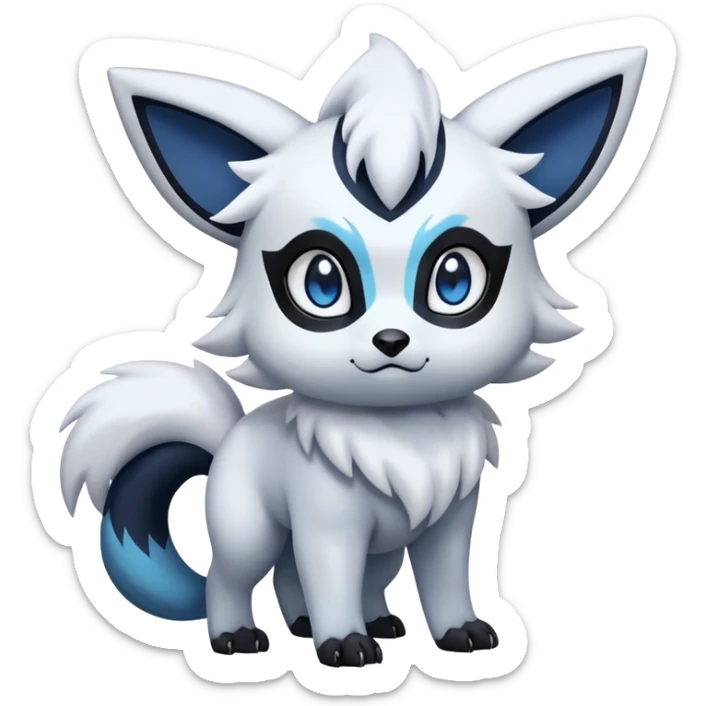 Cool Cute Kawaii Absol-Zorua-Umbreon-Pokemon-hybrid-animal Full Body  sticker