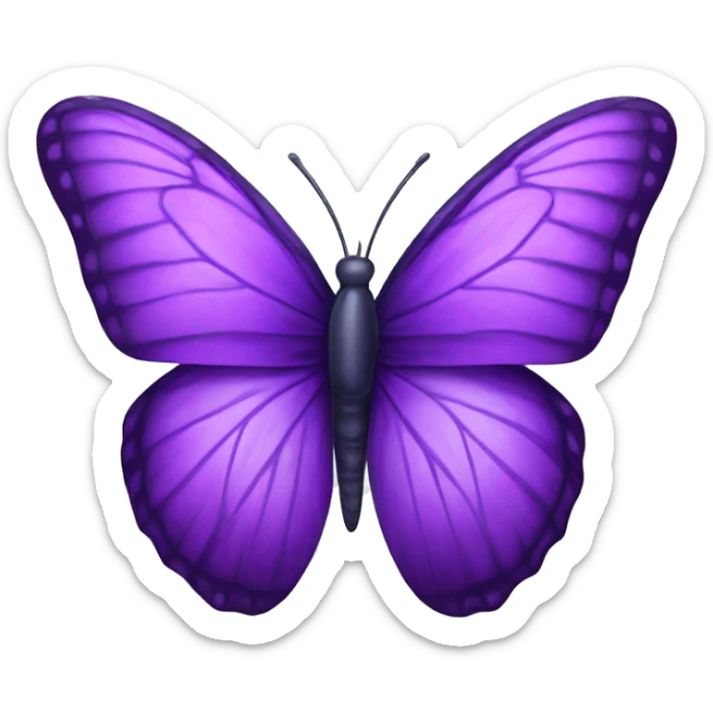 purple butterfly  sticker