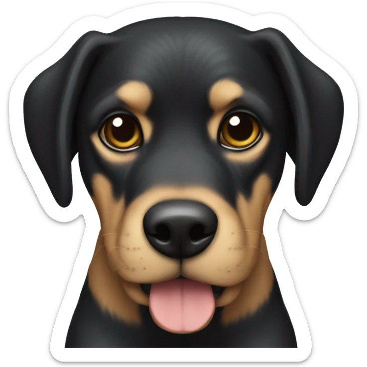 Perro negro sticker