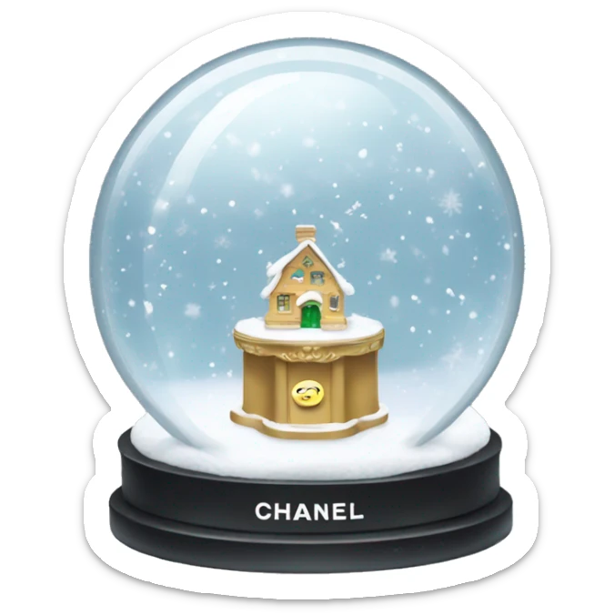 snow globe chanel sticker