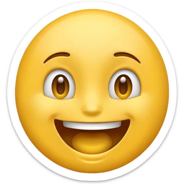 a face with a large opened mouth in emoji of whatsapp style (yellow), not humanized sticker