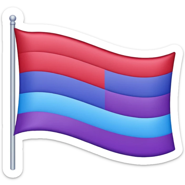 flag with these 3 colors 🟥🟪🟦 sticker