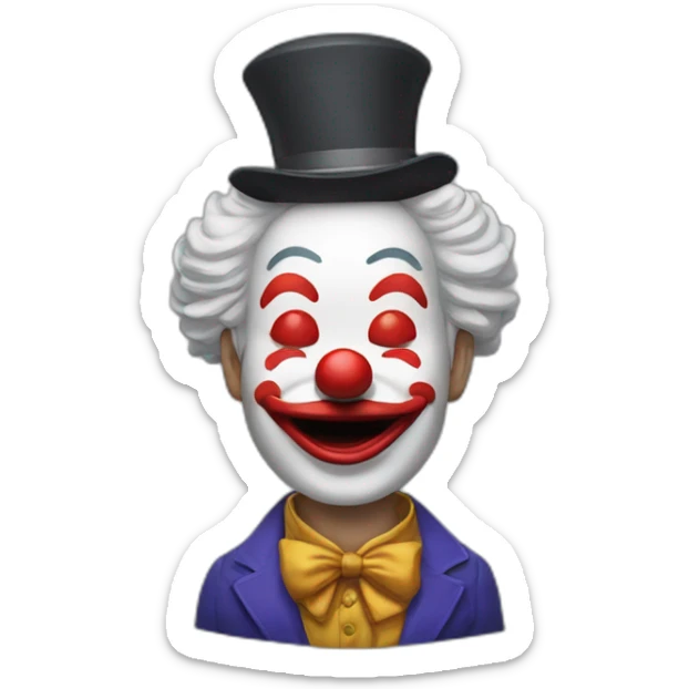 Clown saying Nishinishinishi Um Nishinishihashi sticker
