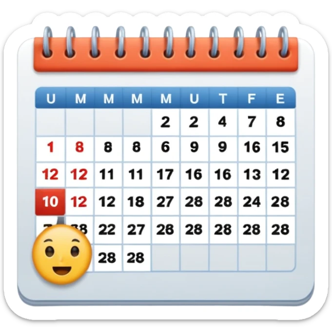 calendar sticker