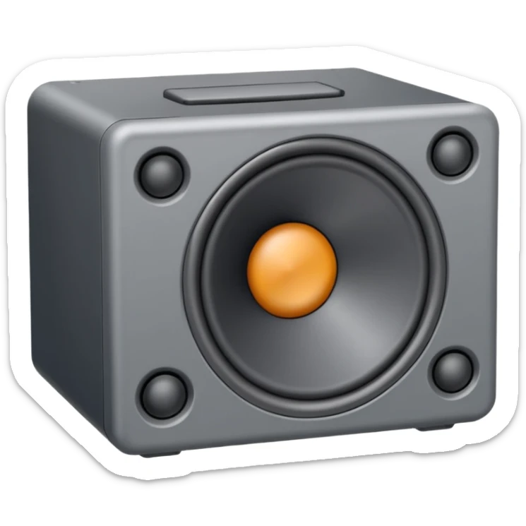 A Grey Speaker Box sticker