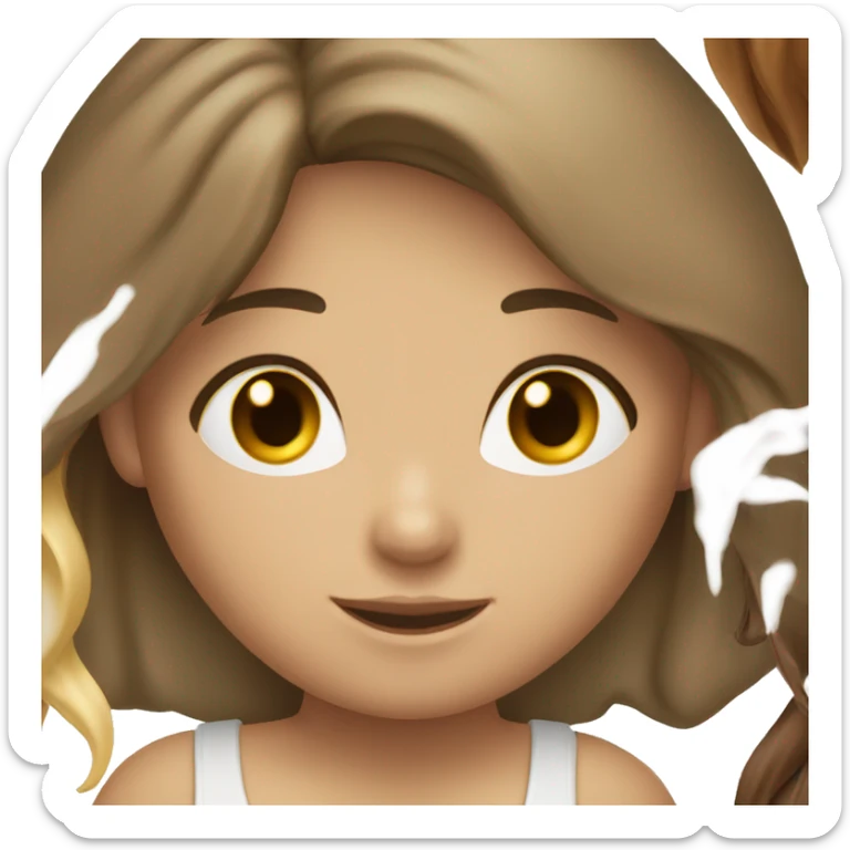 Three girls one tan and brown hair, one white with brown hair and one white with blonde hair sticker