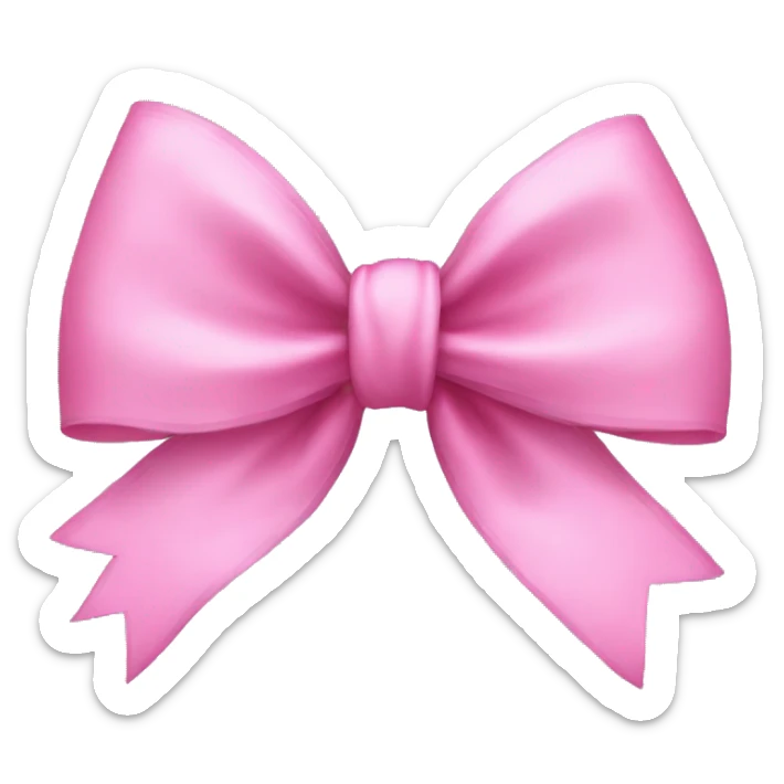 Pink bow sticker