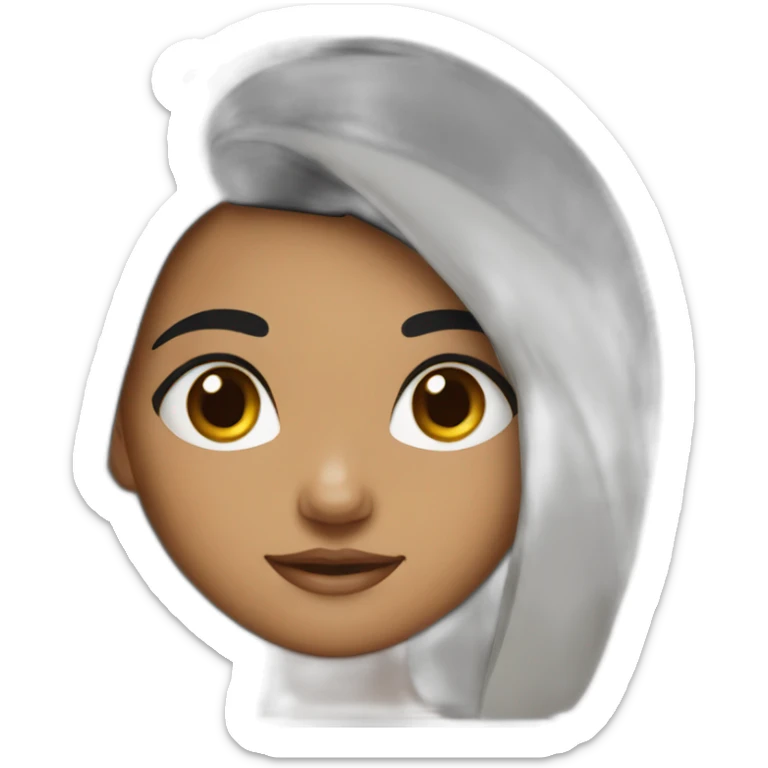 Indian girl with black hair  sticker