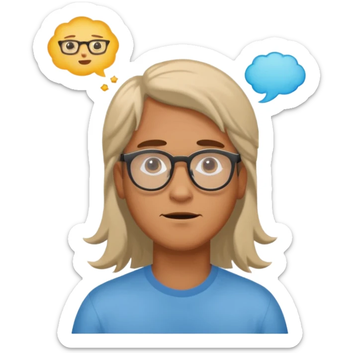 Me a man day dreaming about a Girl running in my thought bubble sticker