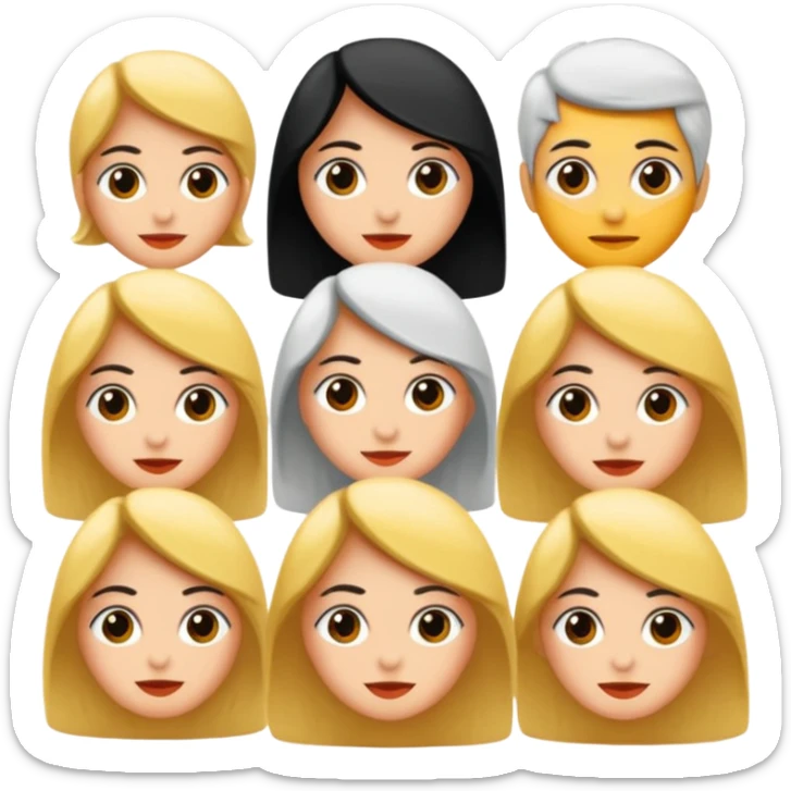 Saçları sarışın çok güzel ve çok uzun olan kadın sticker