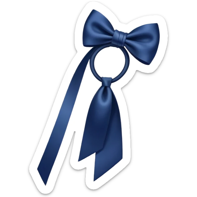 Navy blue bow  sticker