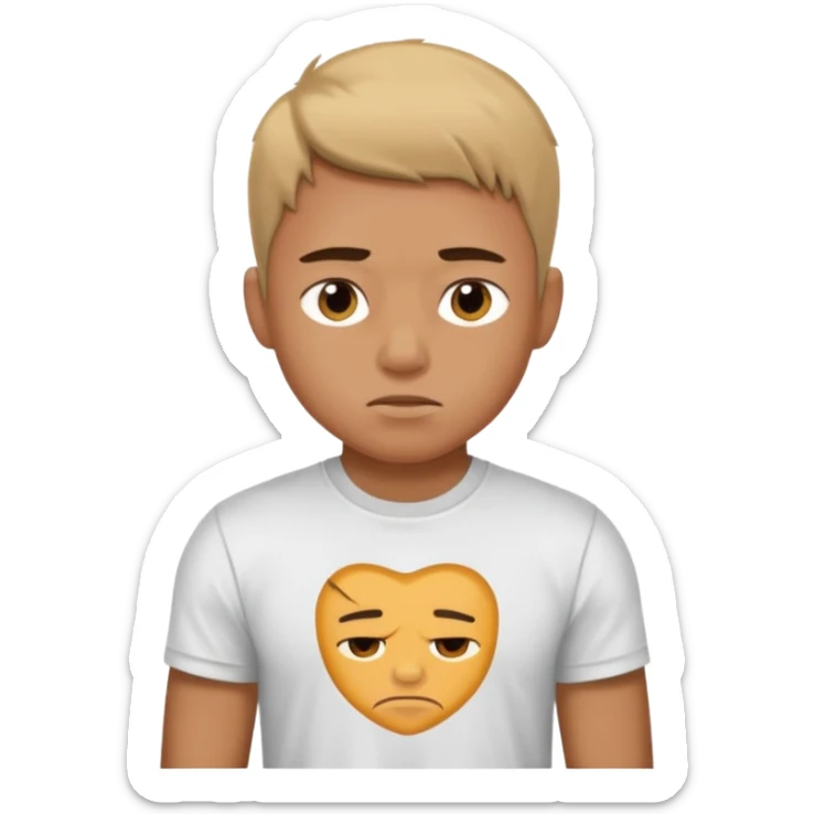 dolore muscolare di un ragazzo con la maglietta sticker