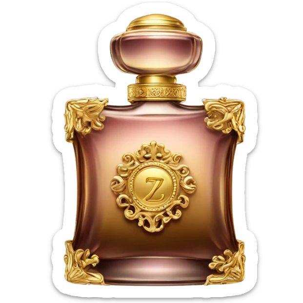 luxurious, opulent, lavish, grandiose, bottle of perfume sticker