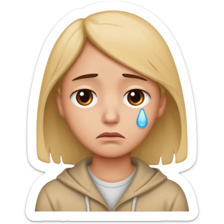 majorly just a face of one of the characters from TUYU's songs, looking sad sticker