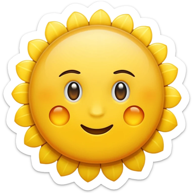 generar un sol natural, sin carita feliz, que se asemeje a un sol normal sticker