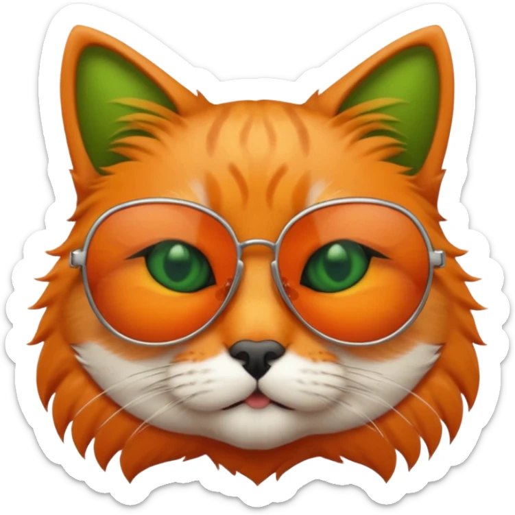 Cat with sunglasses sticker