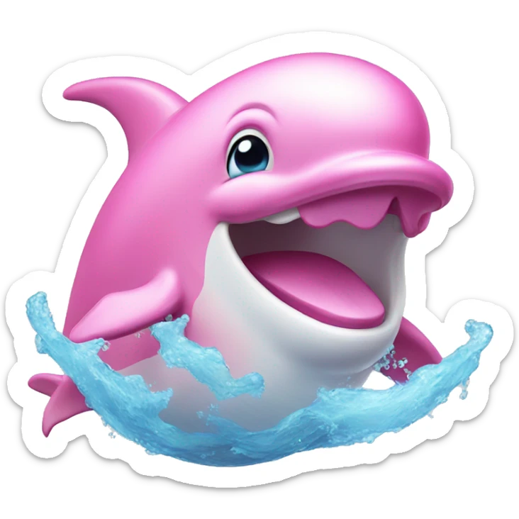 Pink dolphin  sticker