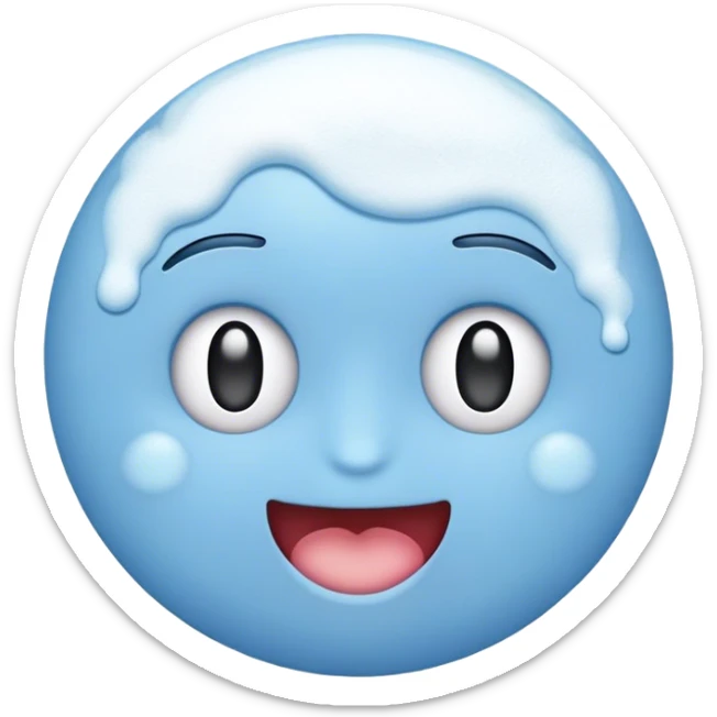 emoji with touch of powderblue sticker