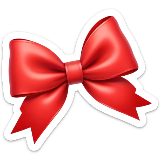 Red bow sticker
