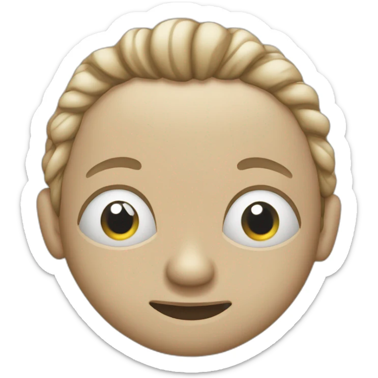 Personne qui regarde mal en jugeant avec ses yeux et en plissant le nez sticker