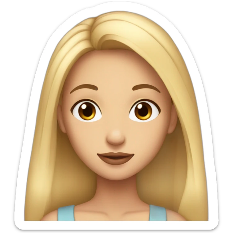 Girl named Liana blonde with brown eyes she is skiny sticker