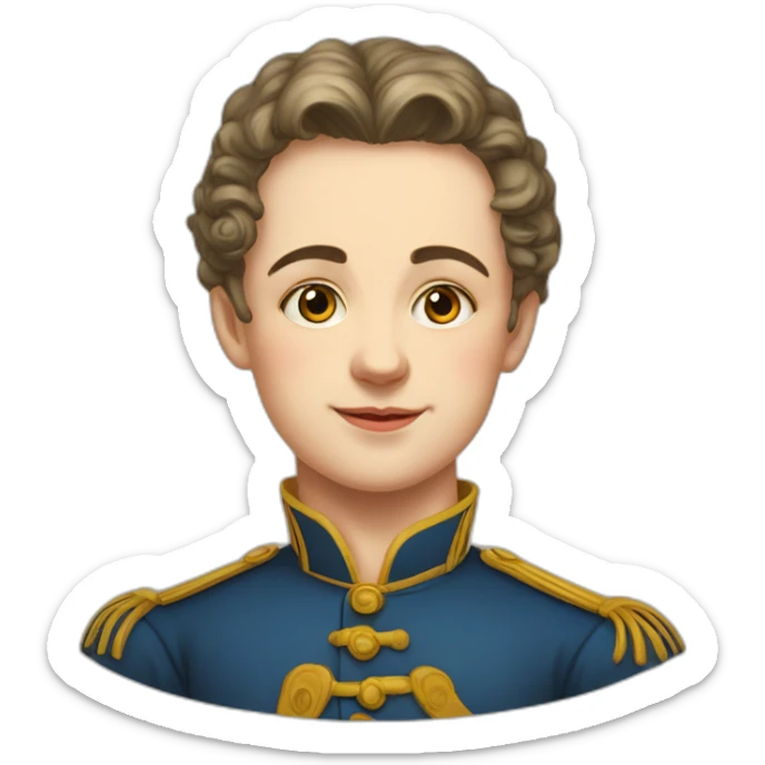 	student of a gymnasium in the 19th century Rissian Empire sticker